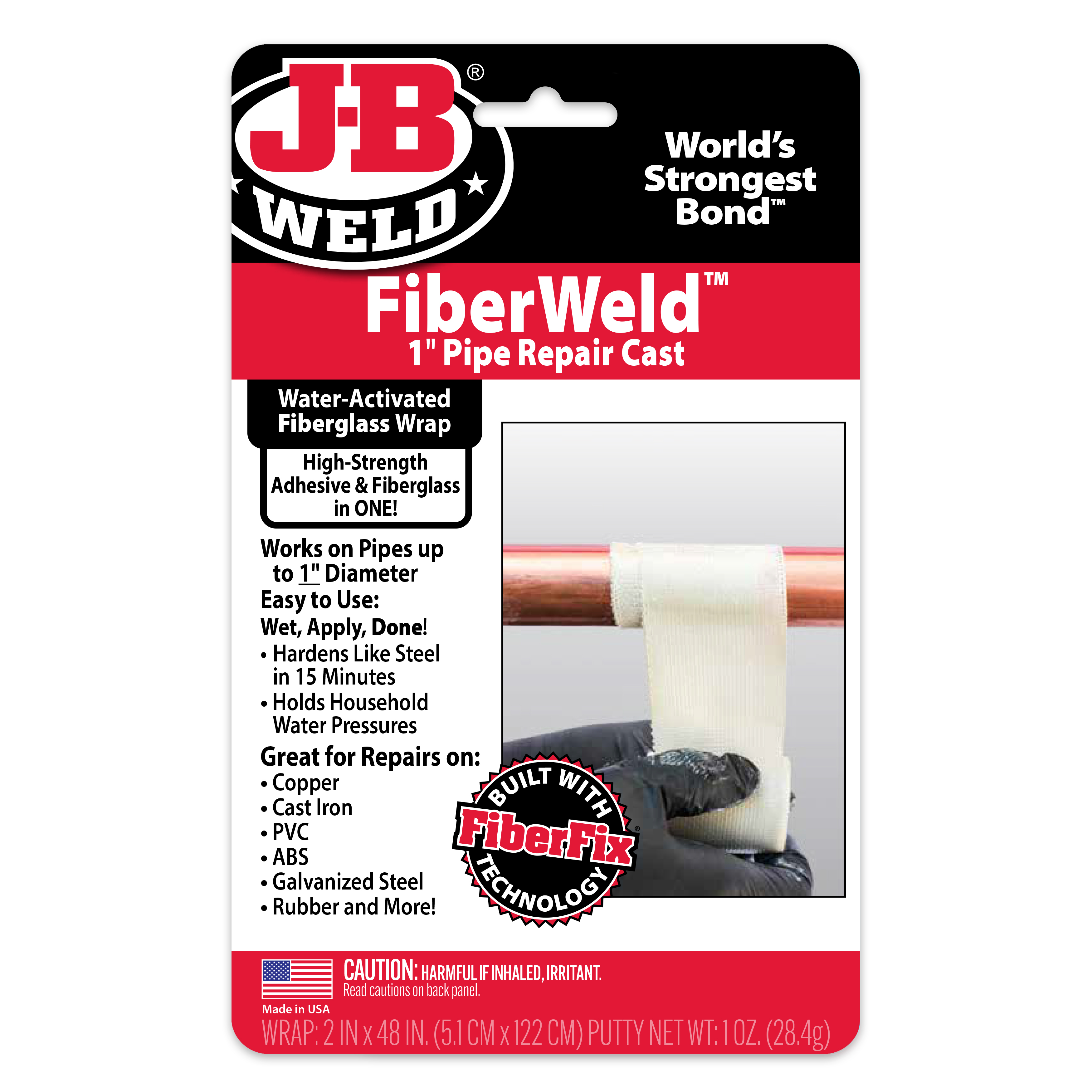 J-B Weld&reg; FiberWeld&trade; Pipe Repair Cast
